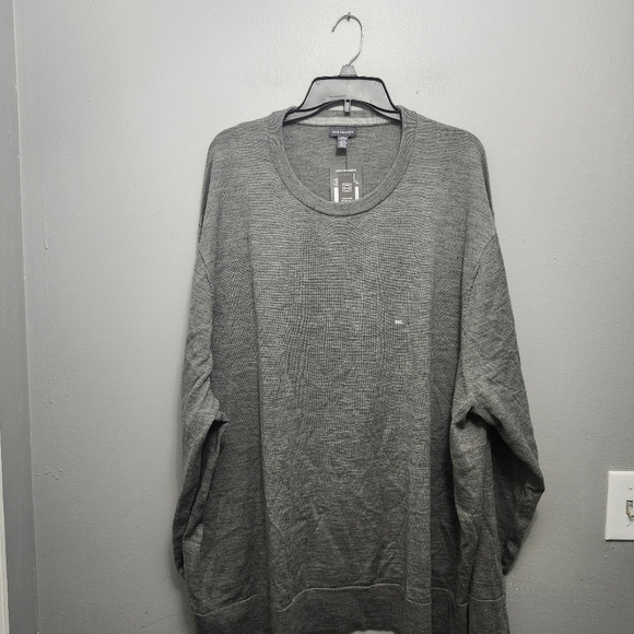 Van Heusen men's wool blend crew neck sweater size 3XL gray long sleeve … - Picture 1 of 7